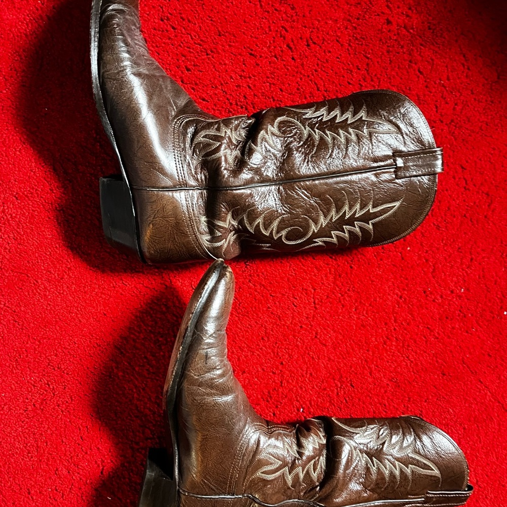 Brown Leather Cowboy Boots